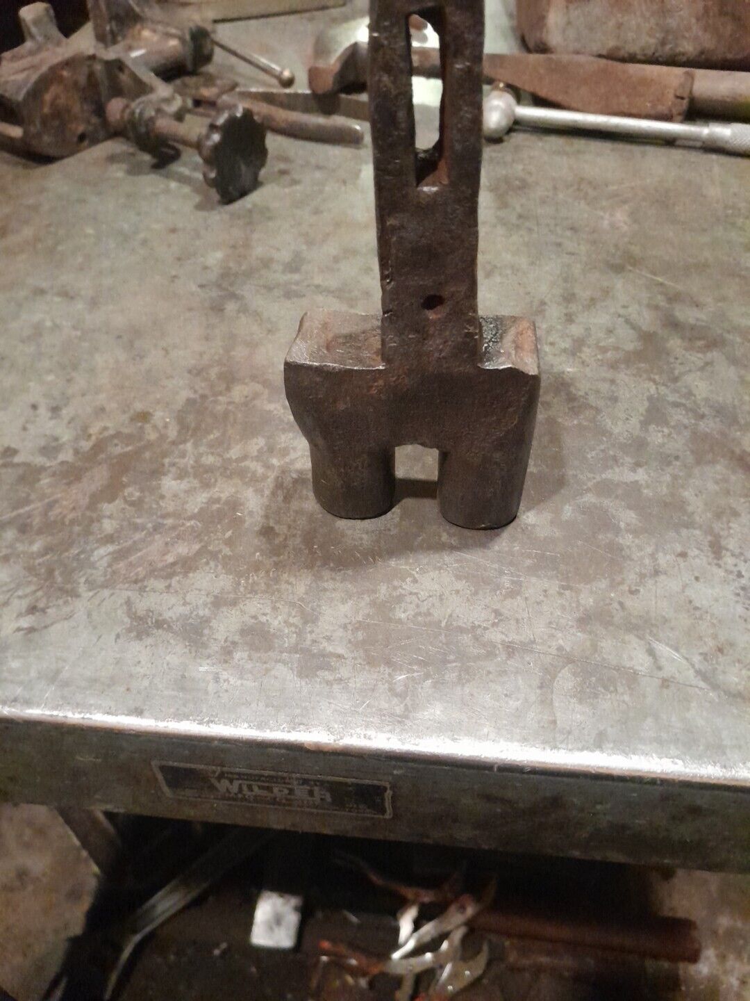 Vintage Antique Bending Fork Blacksmith Anvil Hardy Tool 5/8