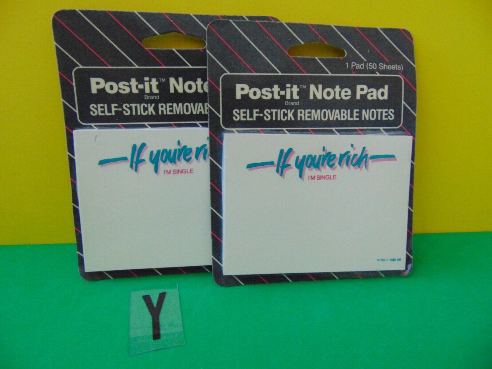 2 Packs 3M Posit-it Self Stick Removable Note Pads 100 Sheets New & Sealed P755