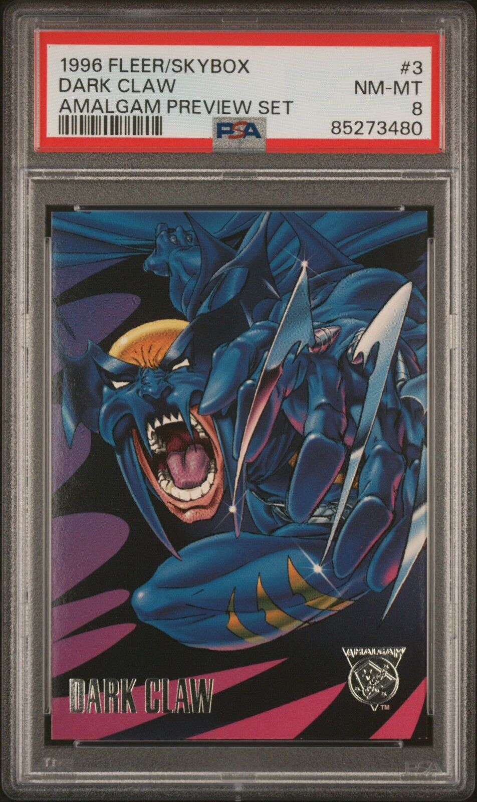 96 DC vs Marvel Amalgam Preview #3 Dark Claw PSA 8 NM-MT Graded Wolverine/Batman