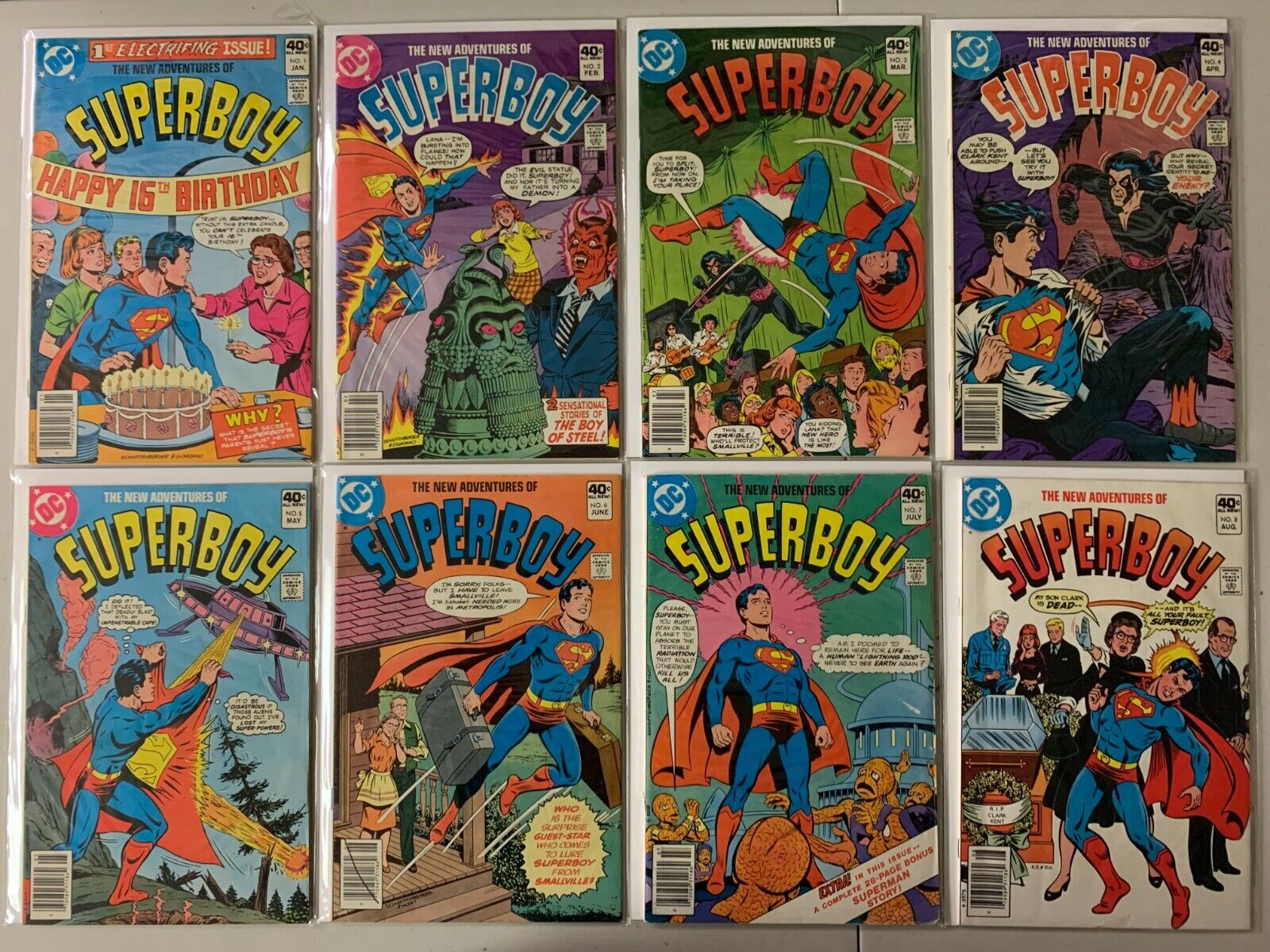Adventures of Superboy whole set #1-54 DC average 7.0 (range 6-8) (1980 to \'84)