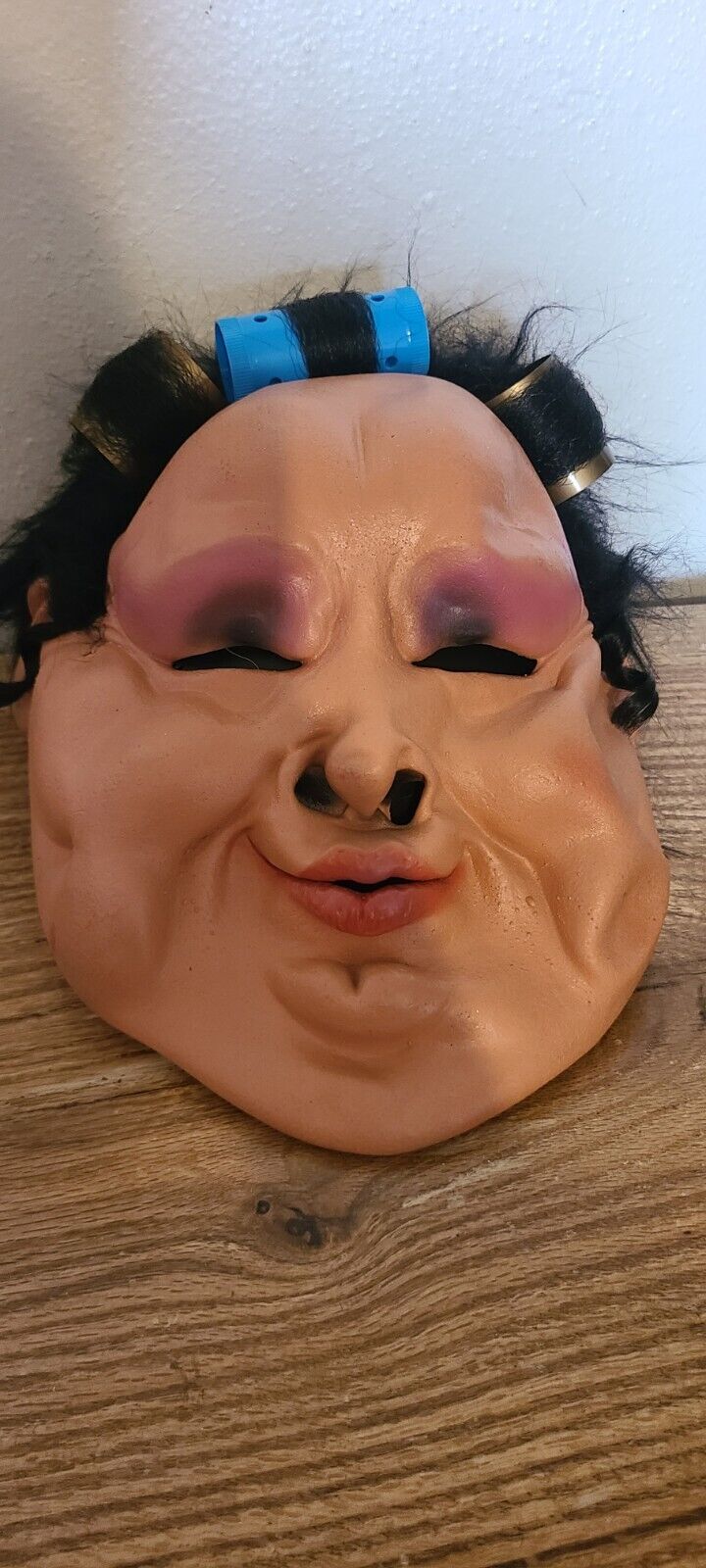Vintage 1984 Be Something Studios  Face Halloween Mask BSS Old Lady