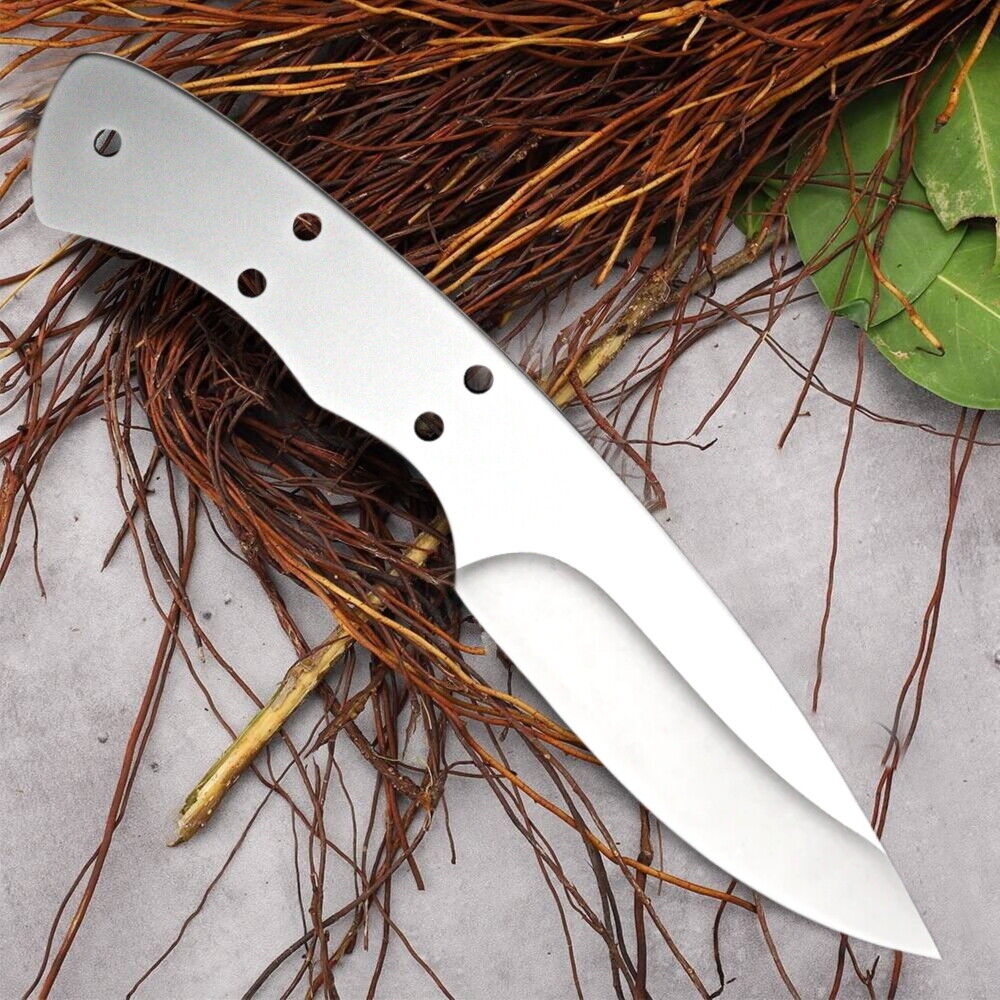 Blank blade Stainless Steel DIY Custom Hunting Knife Fixed Blade Outdoor Tool 