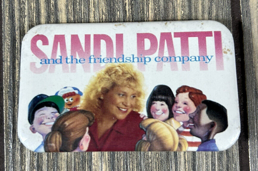 Vintage Sandi Patti and The Friendship Company Pin 2.75” x 1 5/8” G