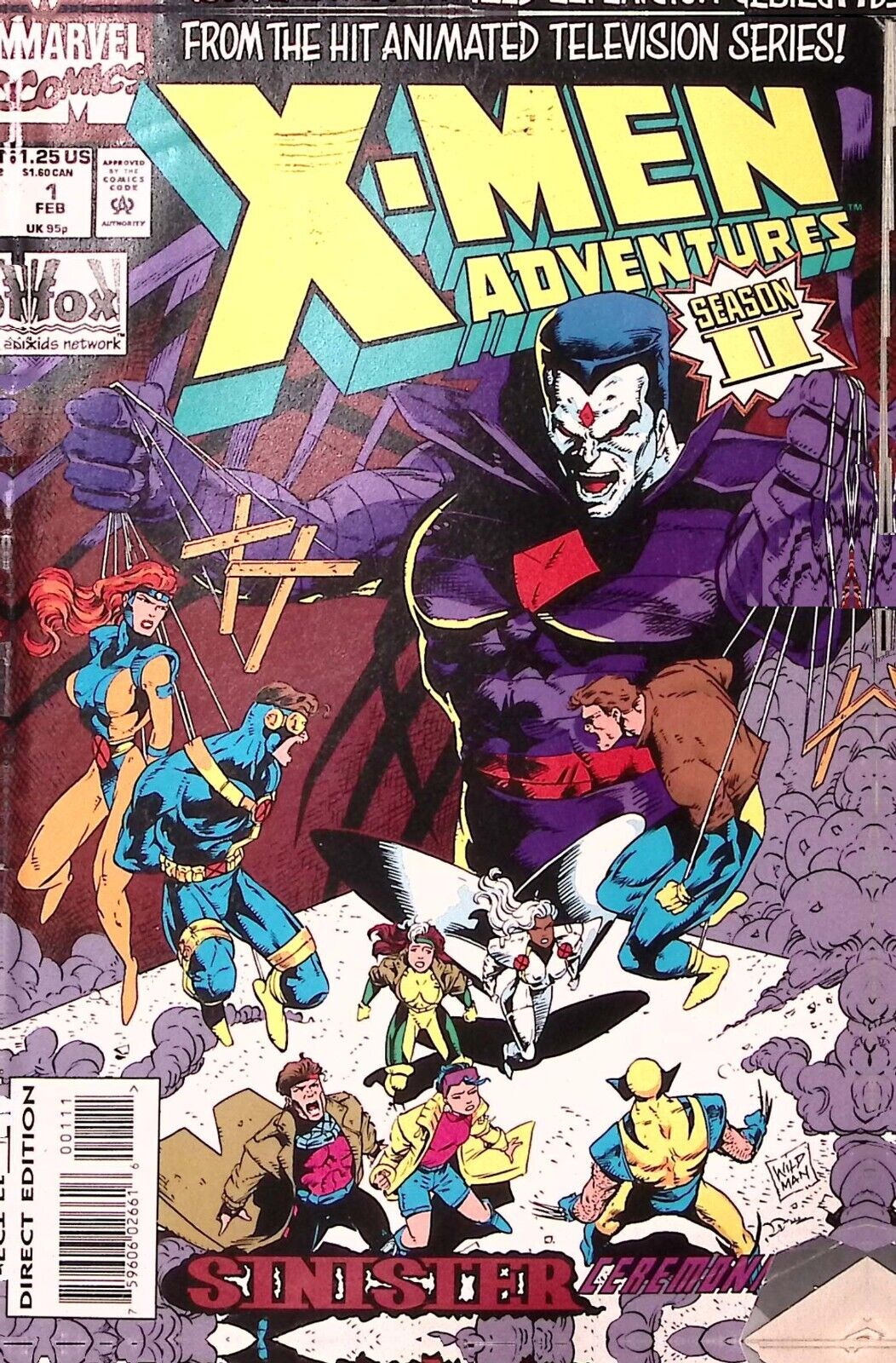 1994 X-MEN ADVENTURES II #1 FEB SINISTER CEREMONI MARVEL COMICS Z2197