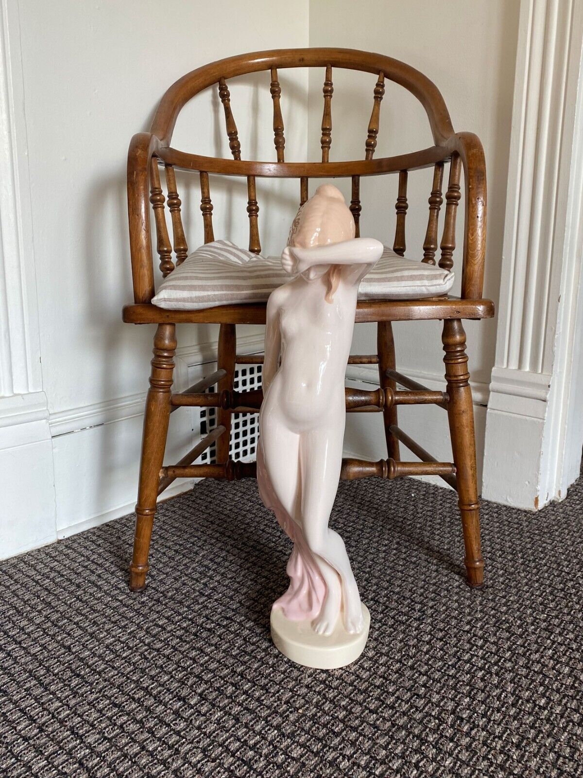 Porcelain Nude of a Young Woman, Very Large, 25 inches tall, 1980s