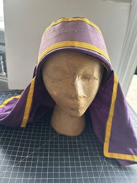 Vintage Handmade MasonIc Senior Sojourner  Purple Headdress? 1940\'S/50\'S