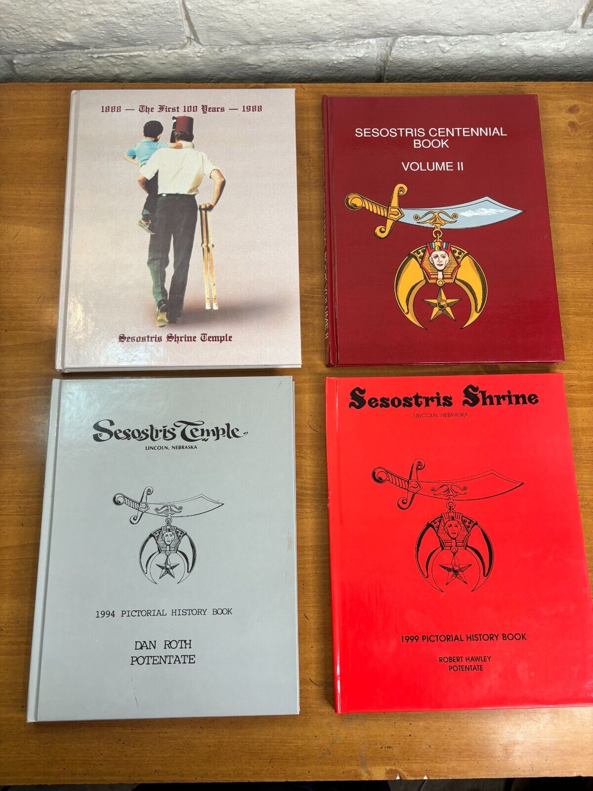 4 Shriners Hardcover 1980s-90s Books -- Sesostris Shrine Temple Lincoln NE