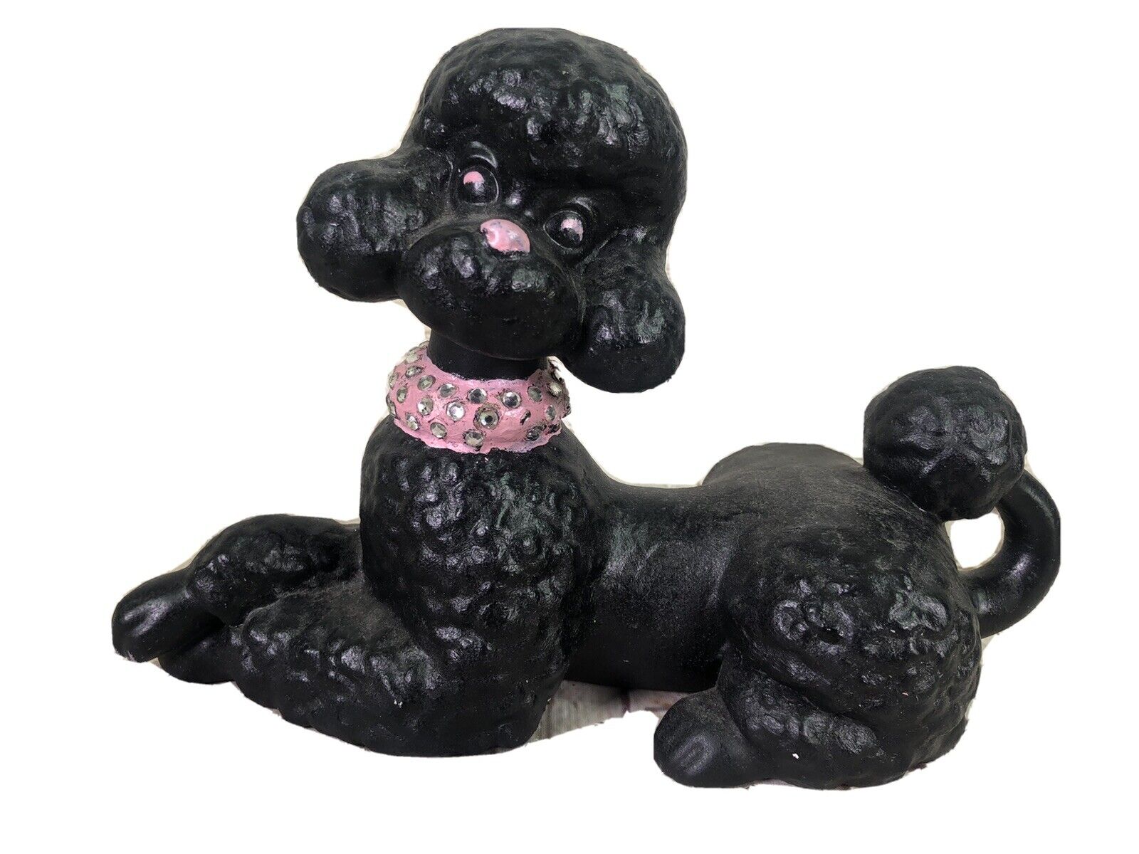 vtg 50\'s ceramic French Poodle dog mold sculptor mid century modern