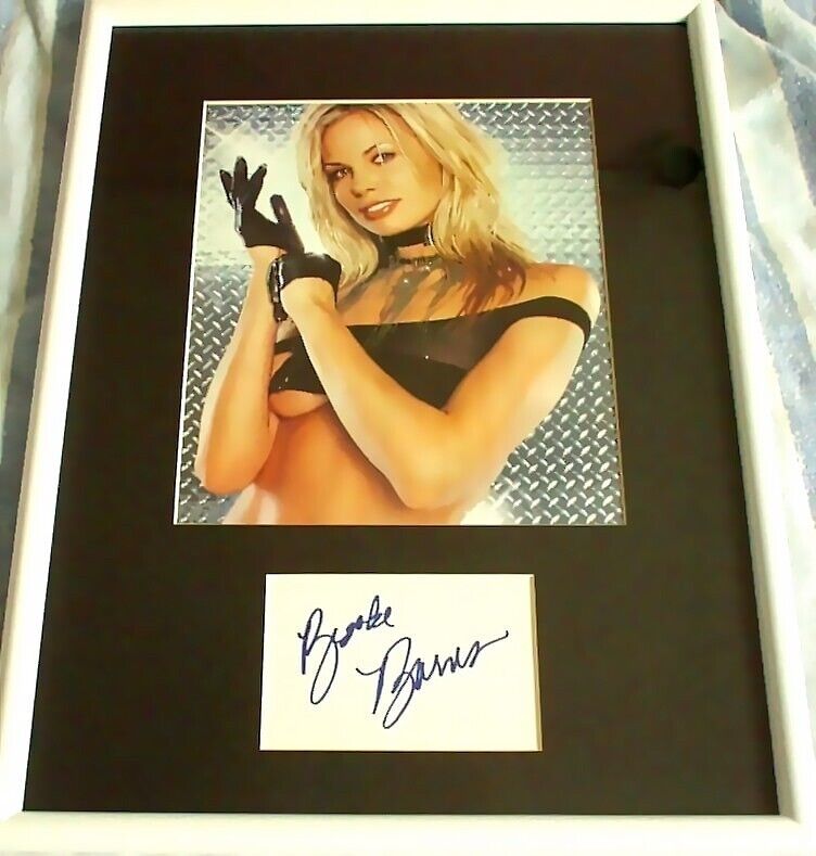 Brooke Burns autograph signed custom framed with sexy Maxim magazine photo