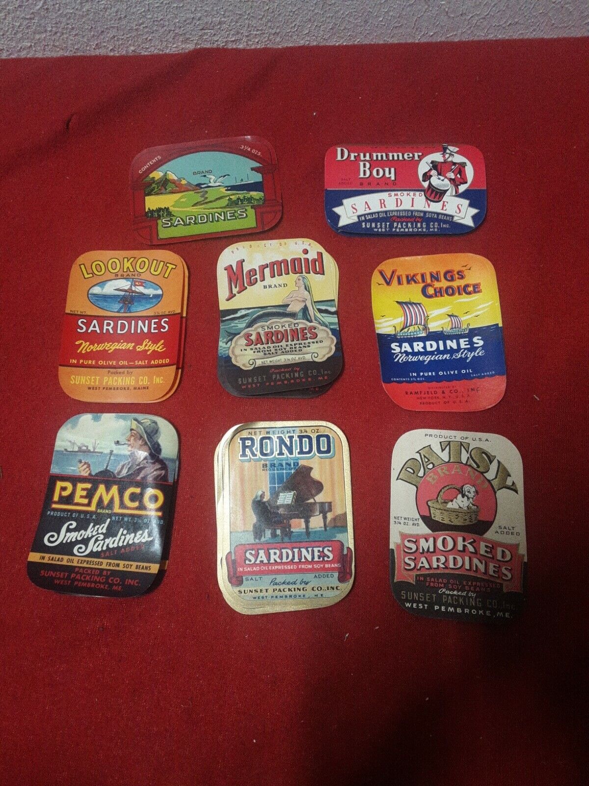 Vintage Sardine Can Lable Lot advertising crafting collectible