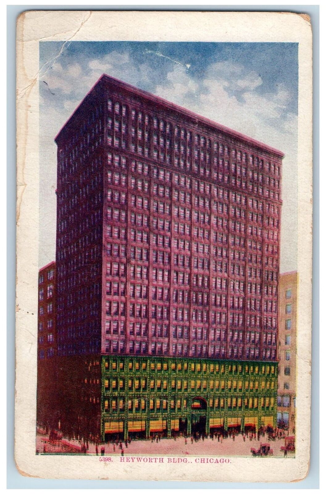 Chicago Illinois IL Postcard Heyworth Building Exterior Roadside 1910 Antique