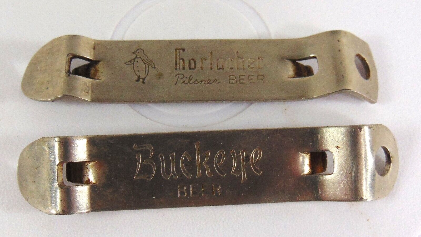 Vintage Buckeye Beer Company Horlacher Beer Flat Top Beer Can Bottle Opener Lot