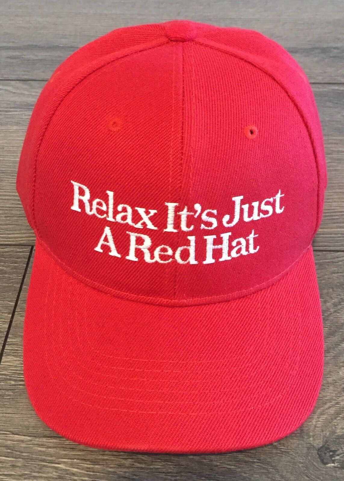 Relax It’s Just A Red Hat MAGA Hat TRUMP 2024 MAKE AMERICA GREAT AGAIN Cap USA