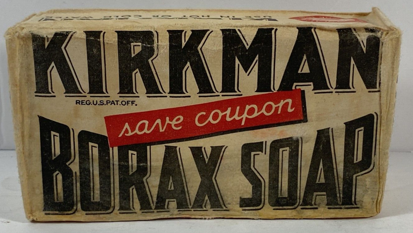 Vintage Kirkman Borax Soap  Bar- New, In Wrapper / 1 Bar/ Sealed