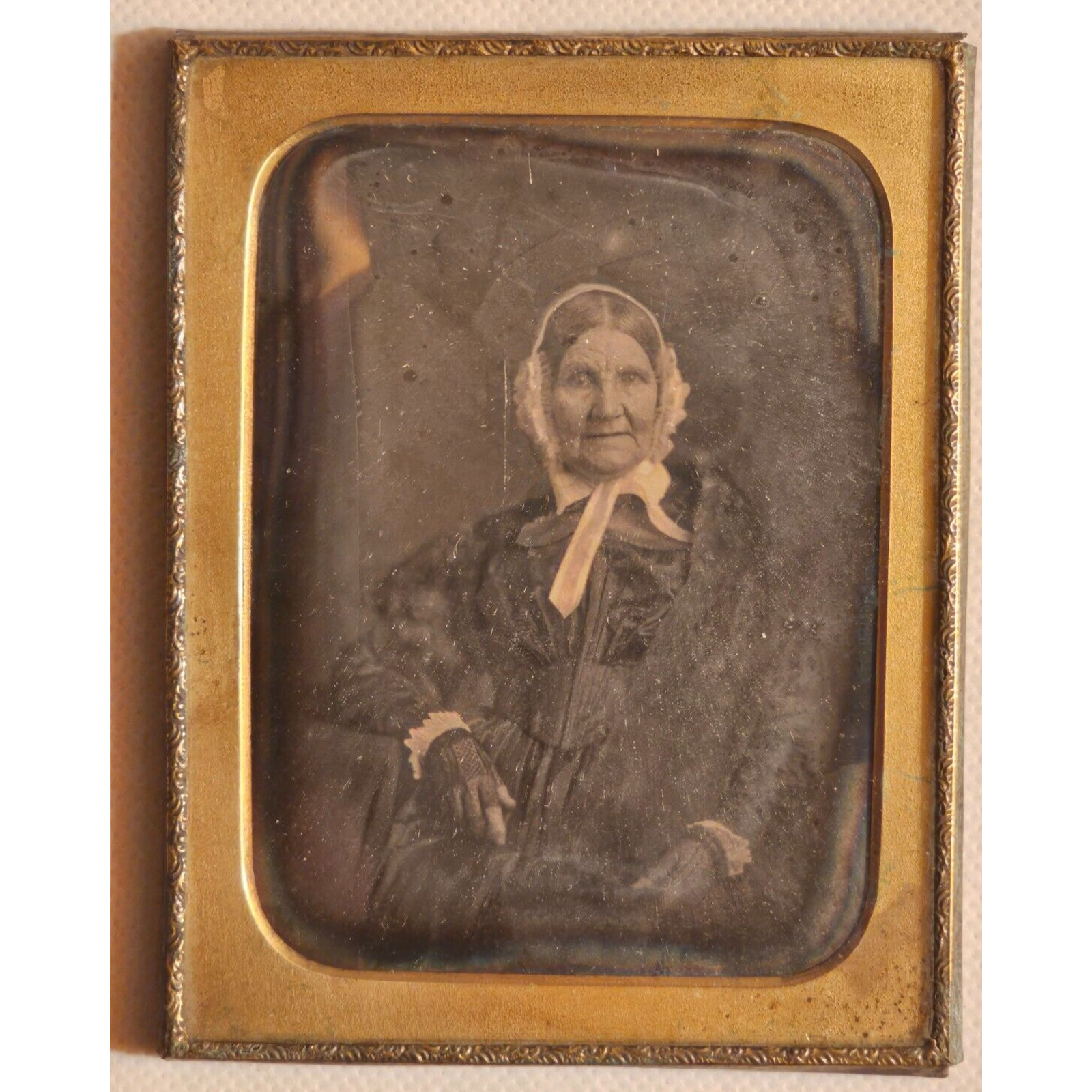Very Nice 1/4th Plate Daguerreotype Of An Elderly Woman