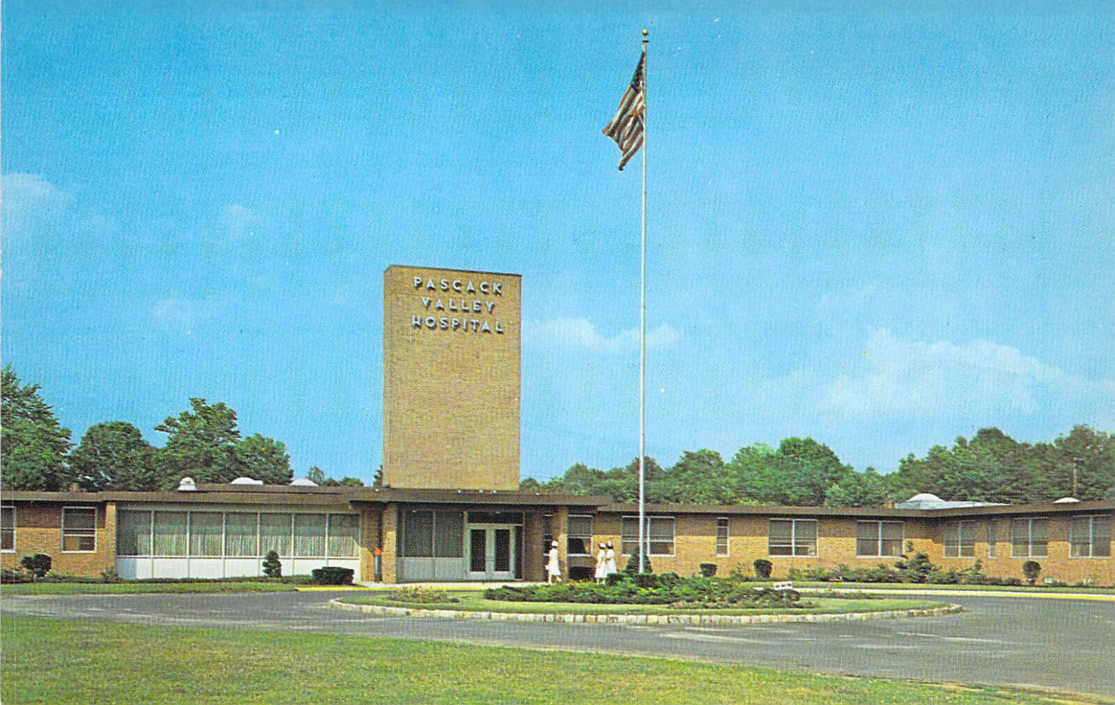1963 NJ Westwood Pascack Valley Voluntary Hospital Bergen County postcard H24