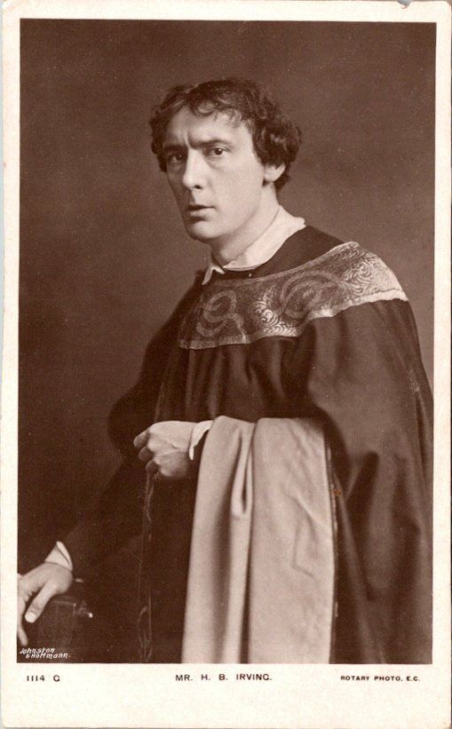 POSTCARD H. B. IRVING ENGLISH STAGE AND FILM ACTOR AS HAMLET C1905