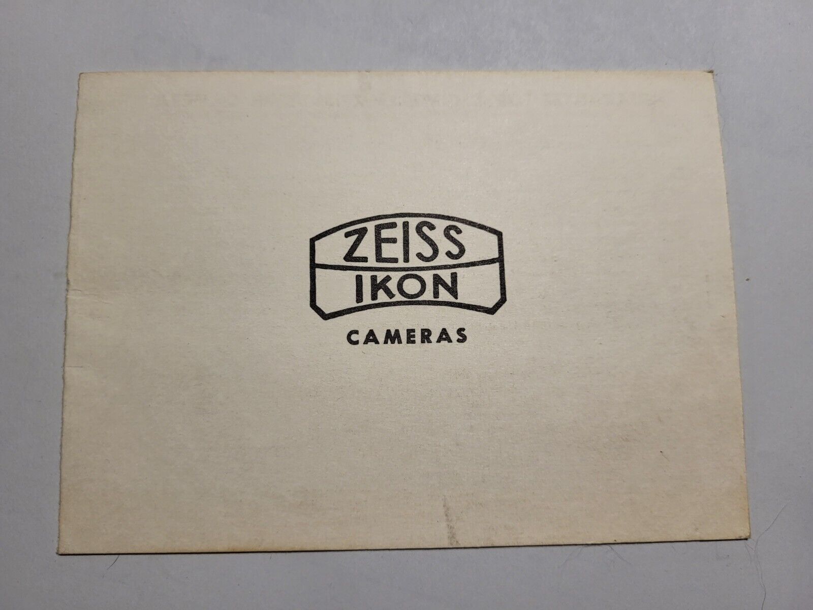 Vintage Zeiss Ikon Postcard Camera Gaurantee Registration Advertising Ephemera