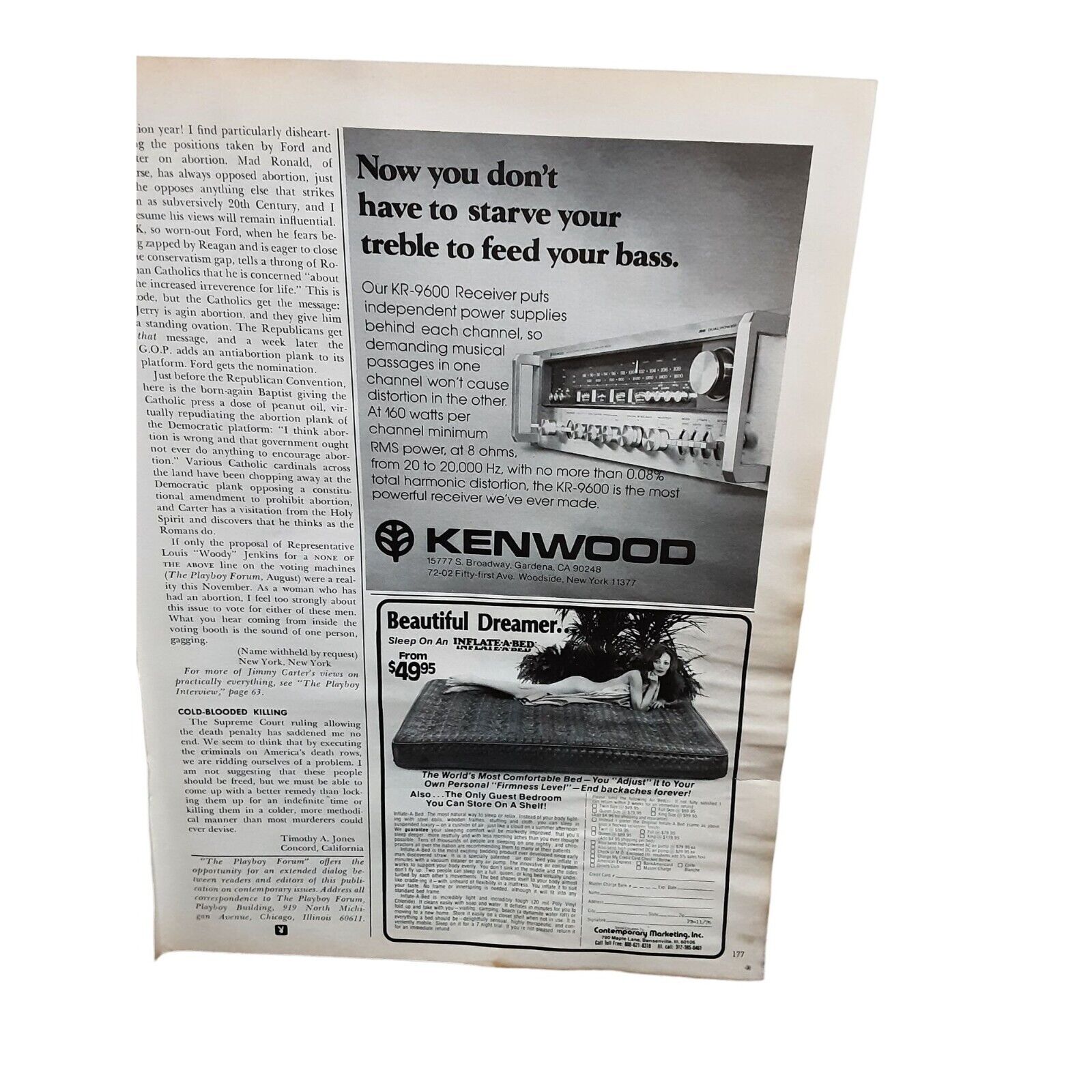 1976 Kenwood Receiver Original Ad Vintage