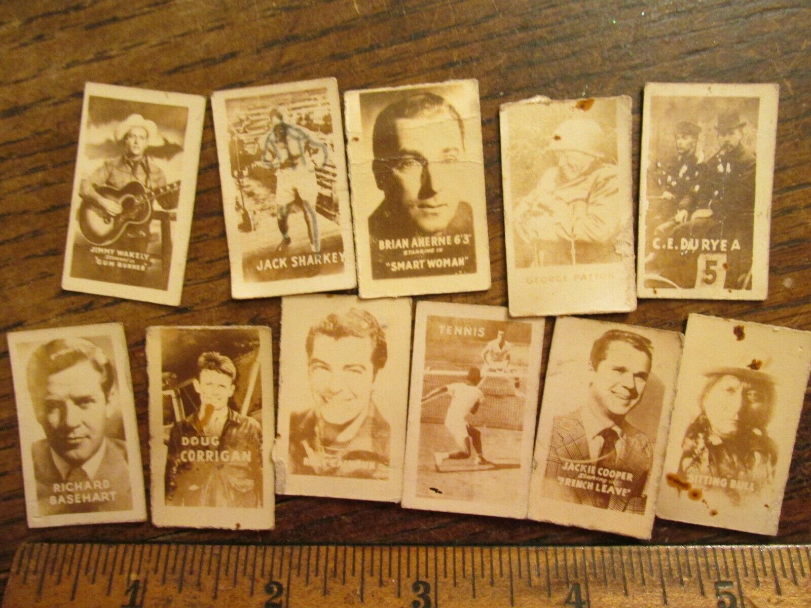 Antique Vintage Ephemera Lot Small Photo Stamps Movies Sports Military Western 