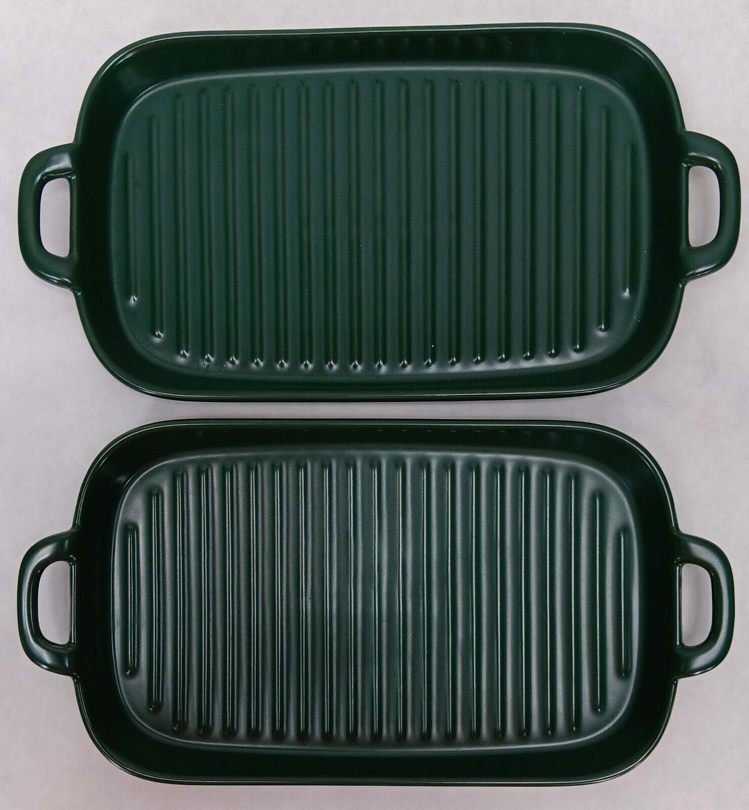 2 Mint Bruntmor Enameled Cast Iron Grill Oven Trays Griddle Green Pan