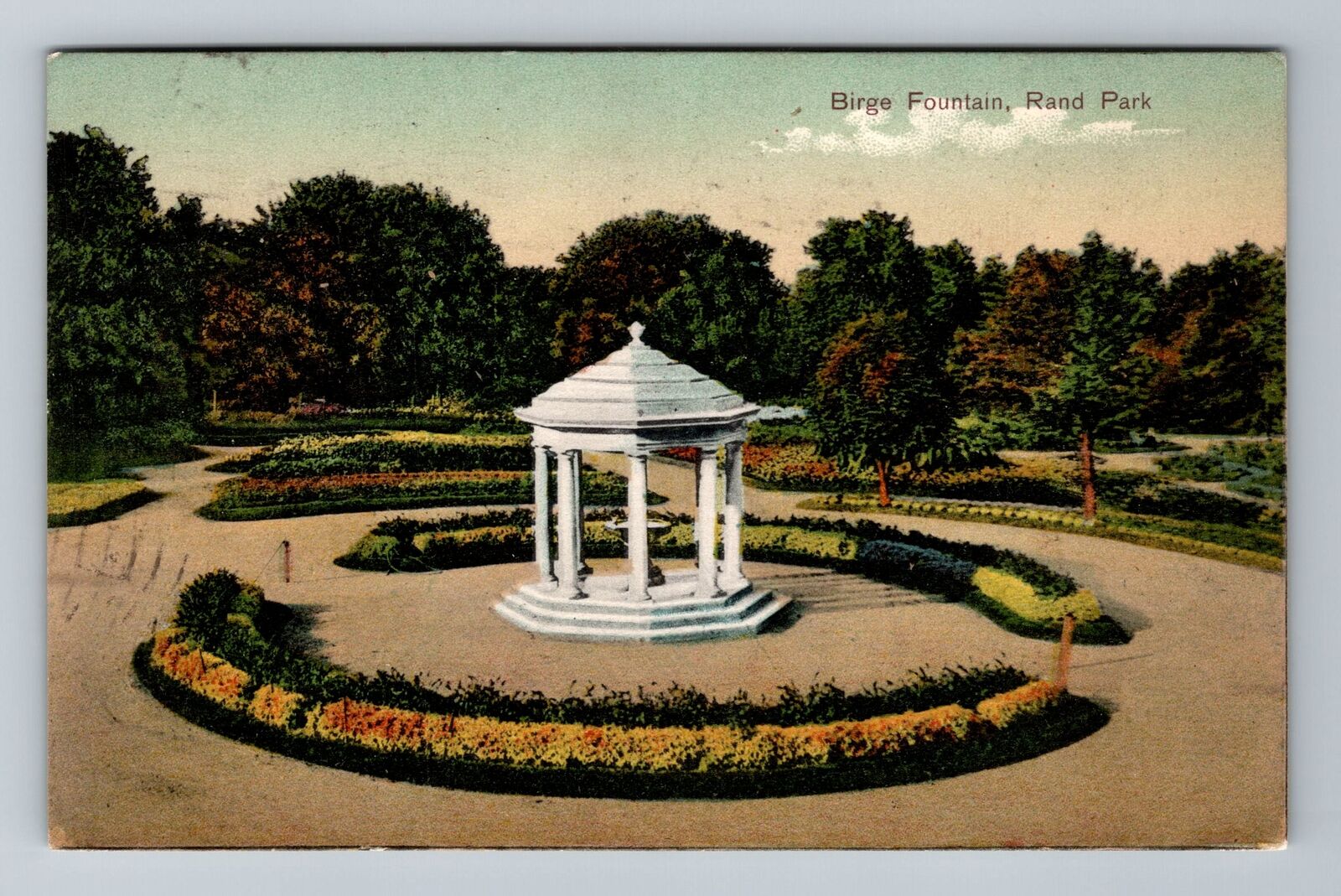 IA-Iowa, Scenic Birge Fountain at Rand Park, c1909, Vintage Postcard