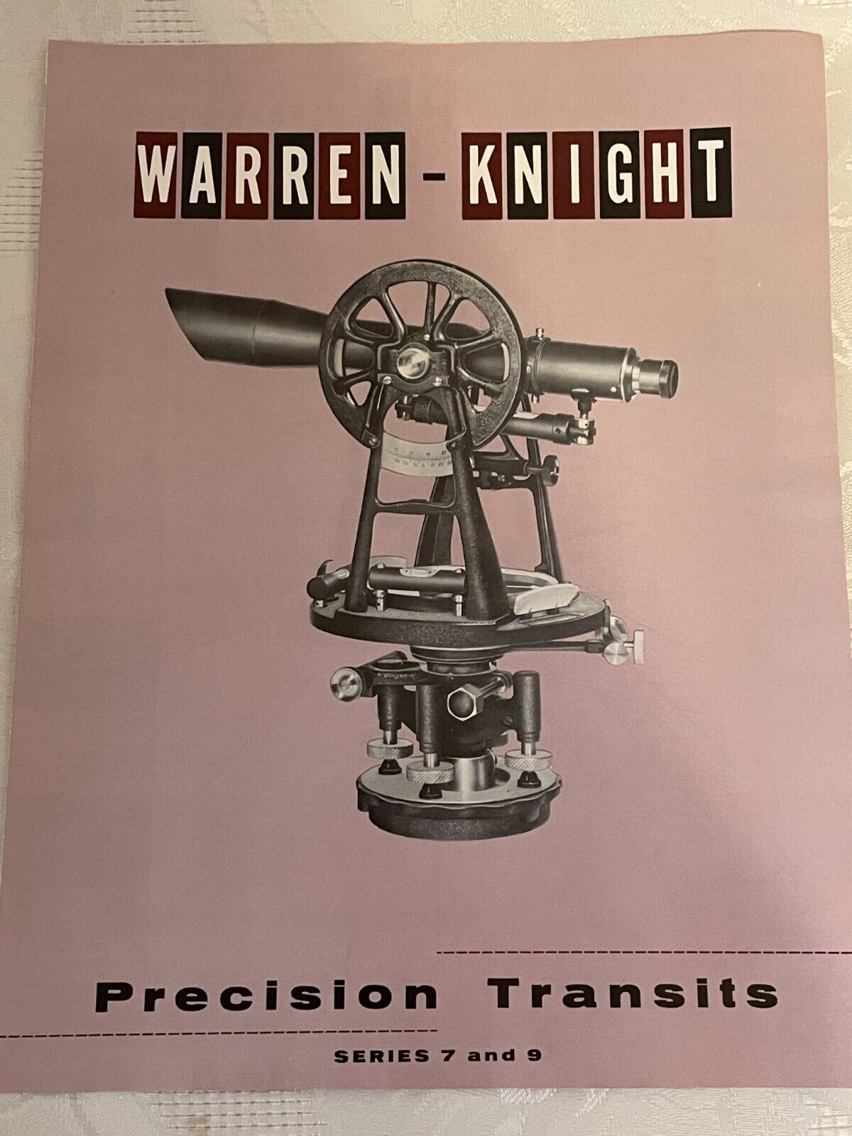 Vintage Warren-Knight Precision Transits Series 7 & 9 Brochure w Specifications