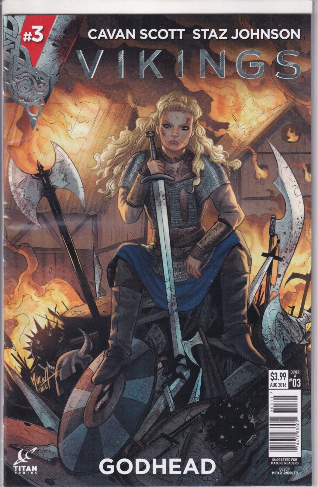 Vikings Godhead #3 Cover 1A (Titan Comics 2016) VF/NM (B&B) RARE