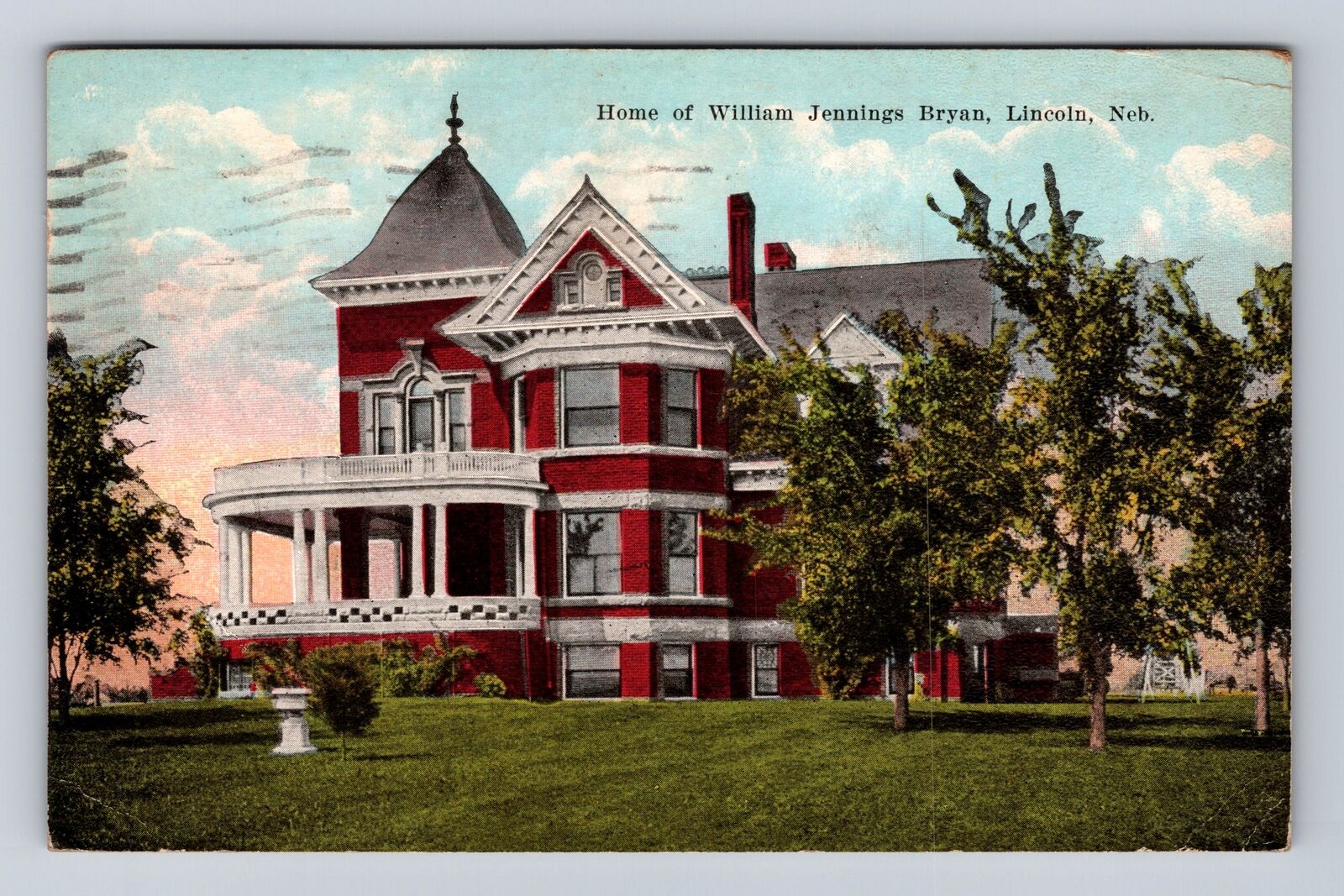 Lincoln NE-Nebraska, Home of William Jennings Bryan, Vintage c1922 Postcard