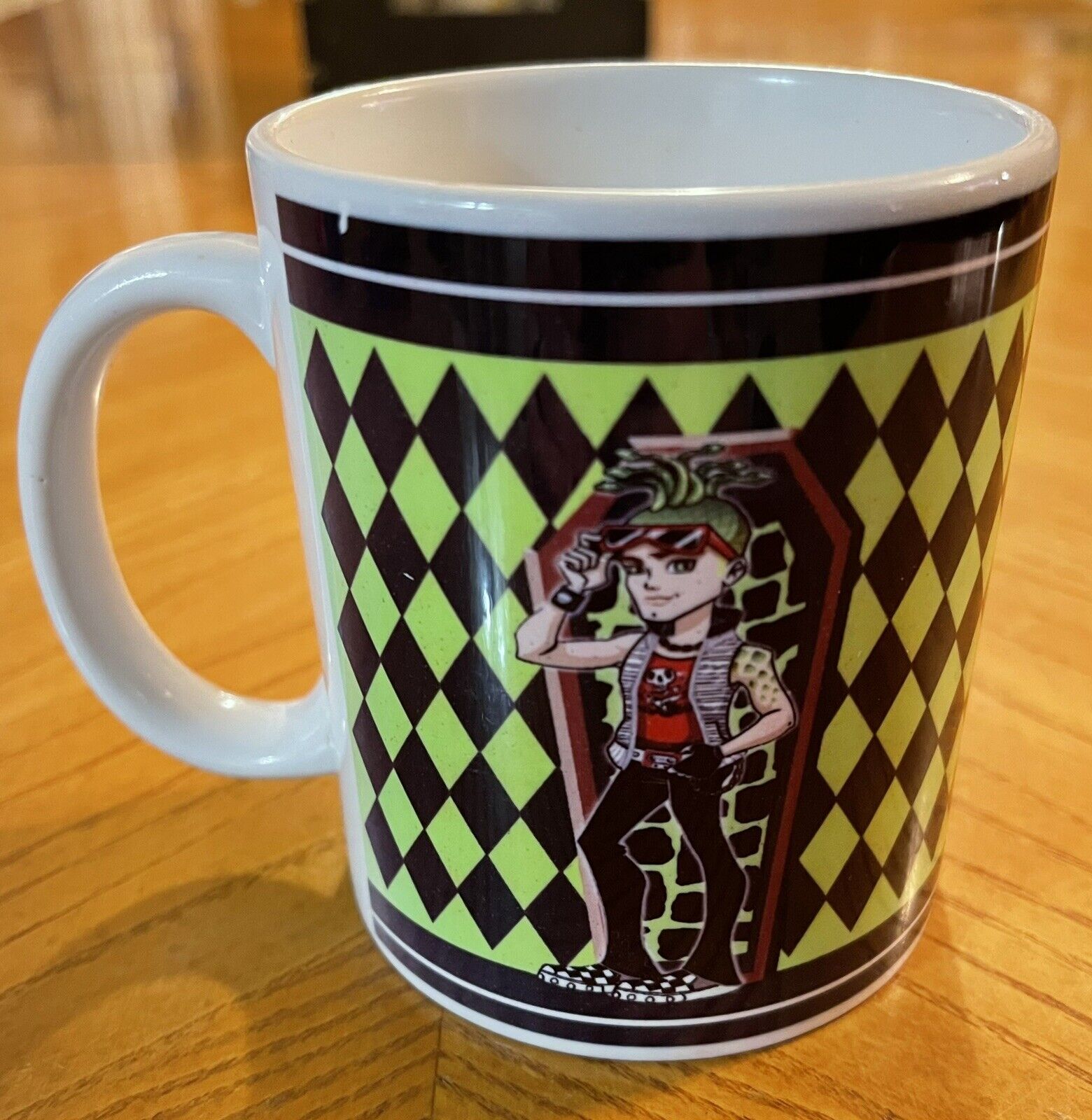 Monster High 12oz Green And White Coffee Cup