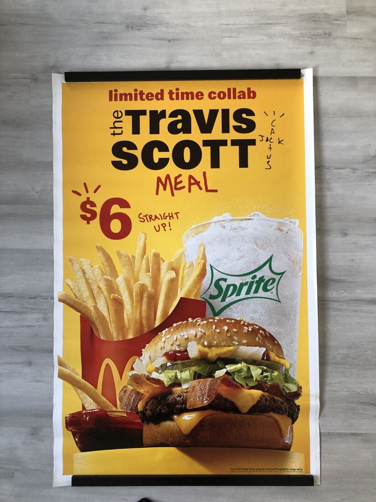 Travis Scott McDonald\'s Meal Poster and Shamrock Shake Poster Authentic