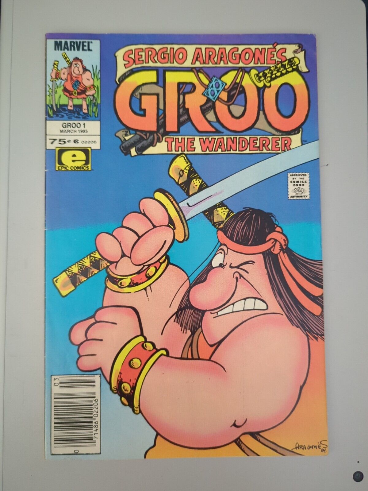 GROO THE WANDERER Special Newsstand Variant #1 VF+ Sergio Aragones Marvel Comics