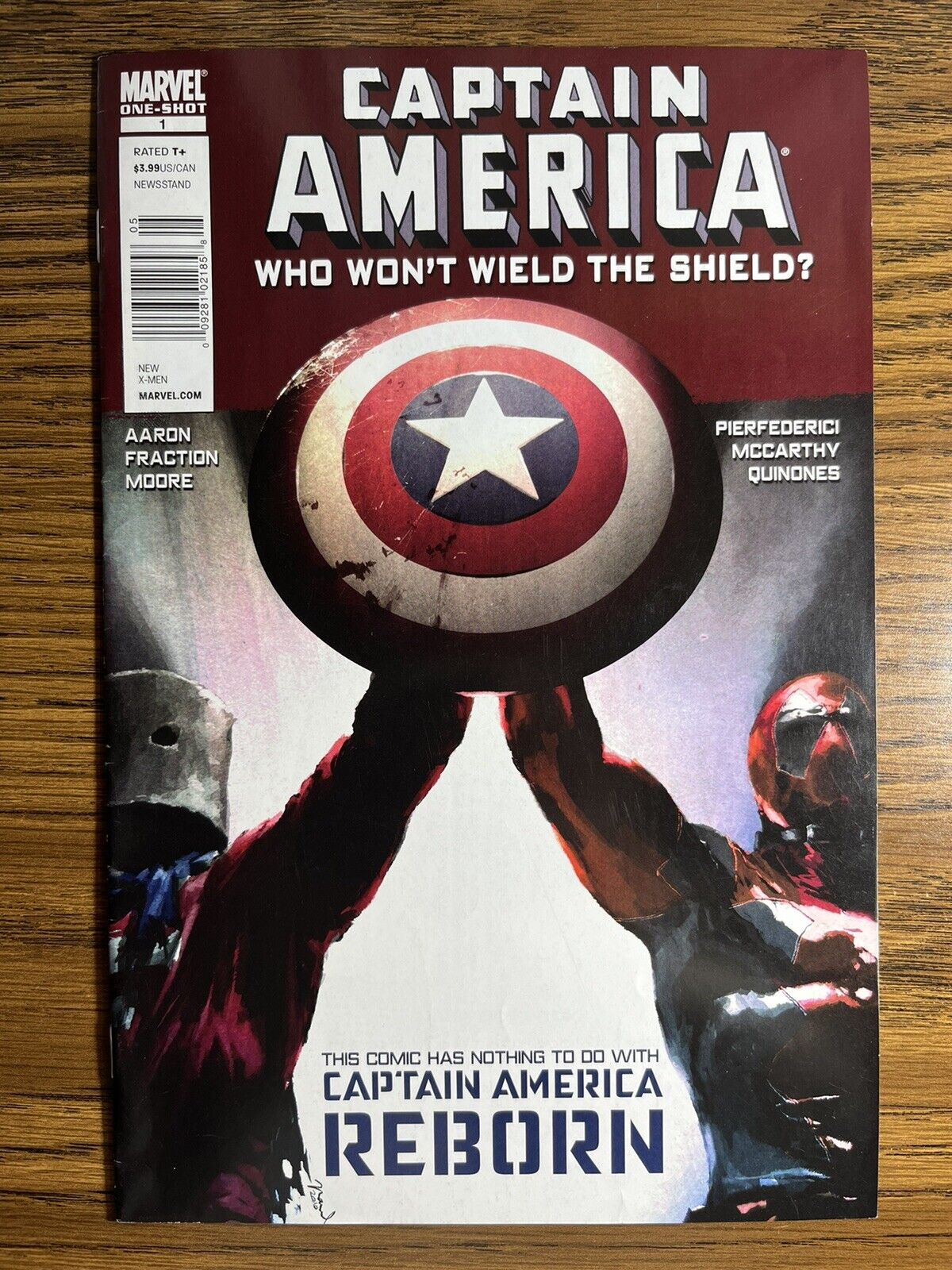 CAPTAIN AMERICA WHO WILL WIELD THE SHIELD? 1 RARE NEWSSTAND VARIANT MARVEL 2010