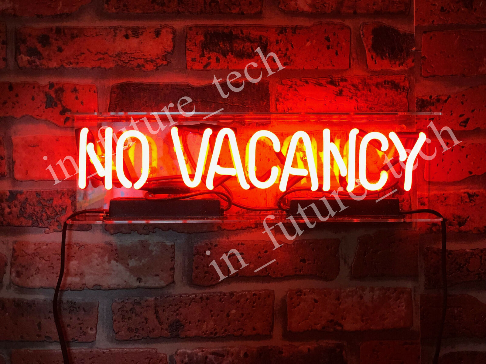 No Vacancy With Switch on/off for word NO Neon Light Sign Acrylic Open Decor