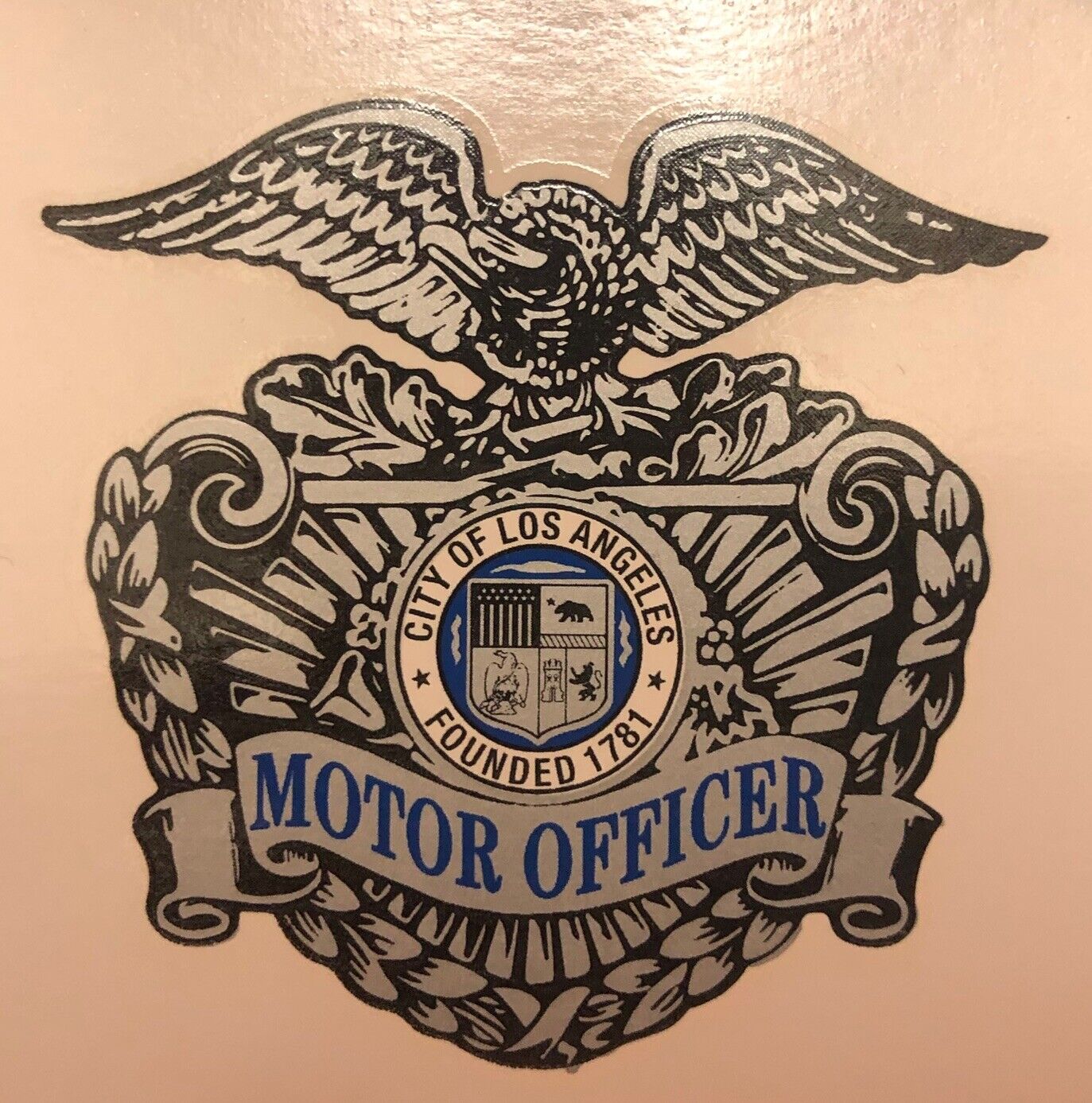 Obsolete Los Angeles PD  Decal.
