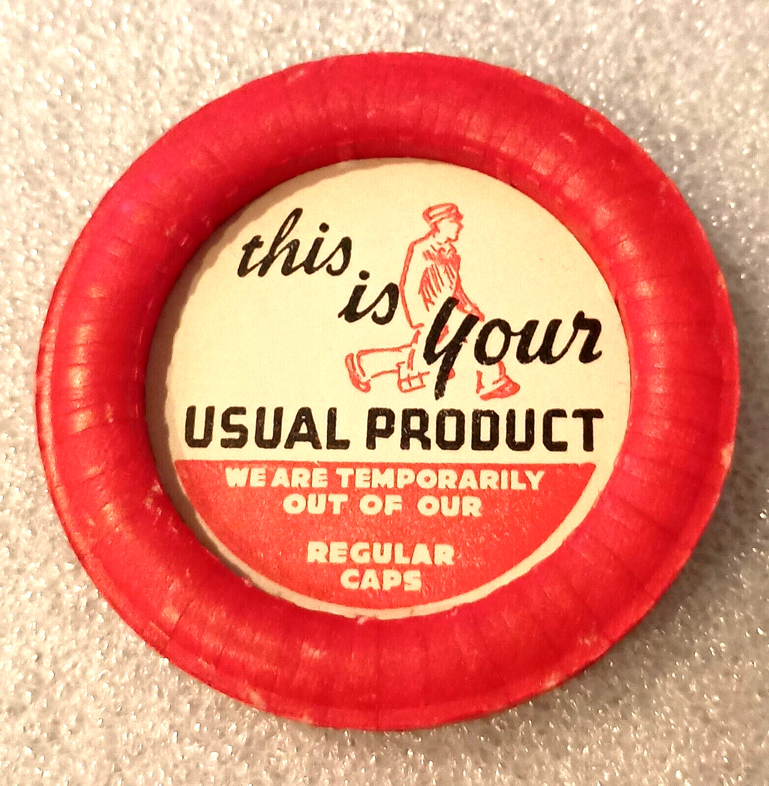 Rare Temporarily Out Of Stock Dairy Farm Seal Milk Cap Bottle NOS 1950s