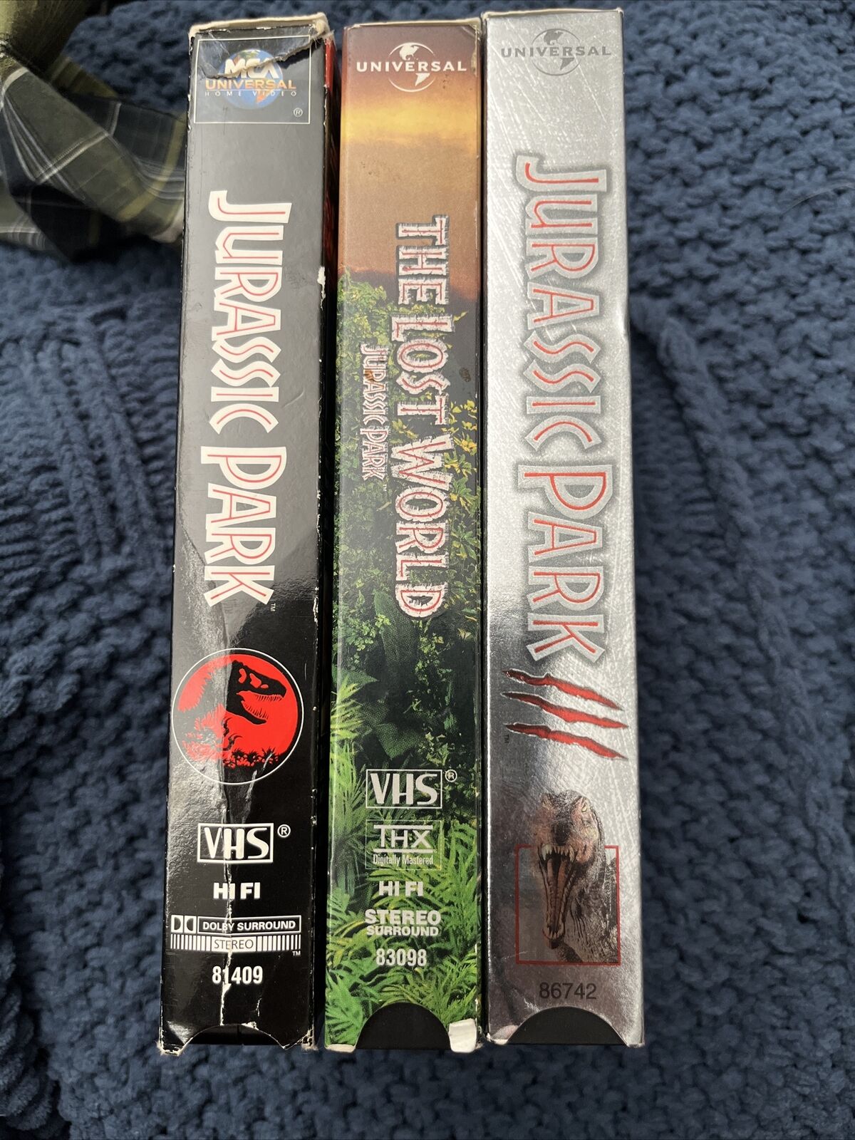Vintage VHS Jurassic Park Movies 1-3 Lost World Dinosaurs