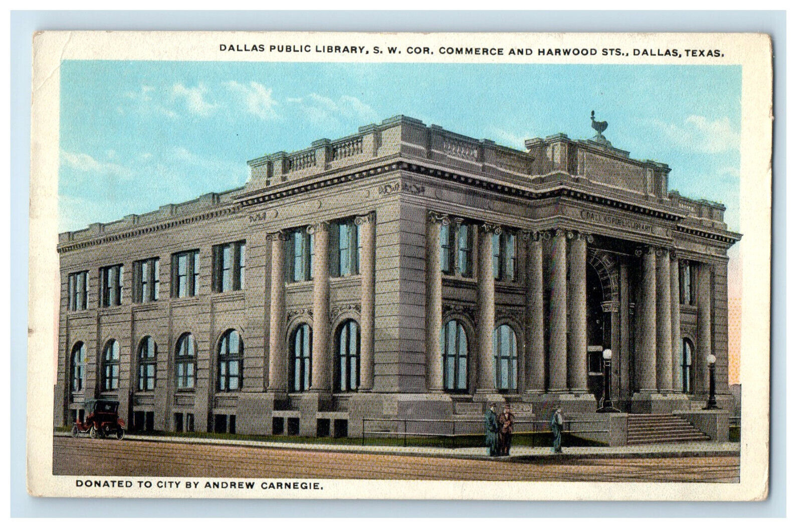 1936 Dallas Public Library Dallas Texas TX Vintage Postcard Postcard