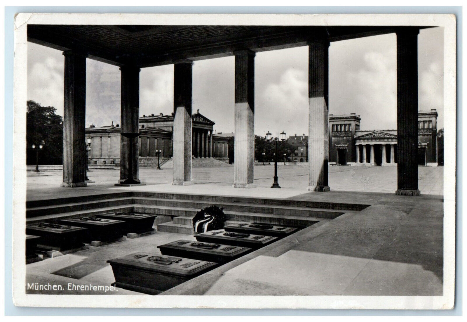 1938 Temple of Honour Munich Germany Vintage Posted RPPC Photo Postcard