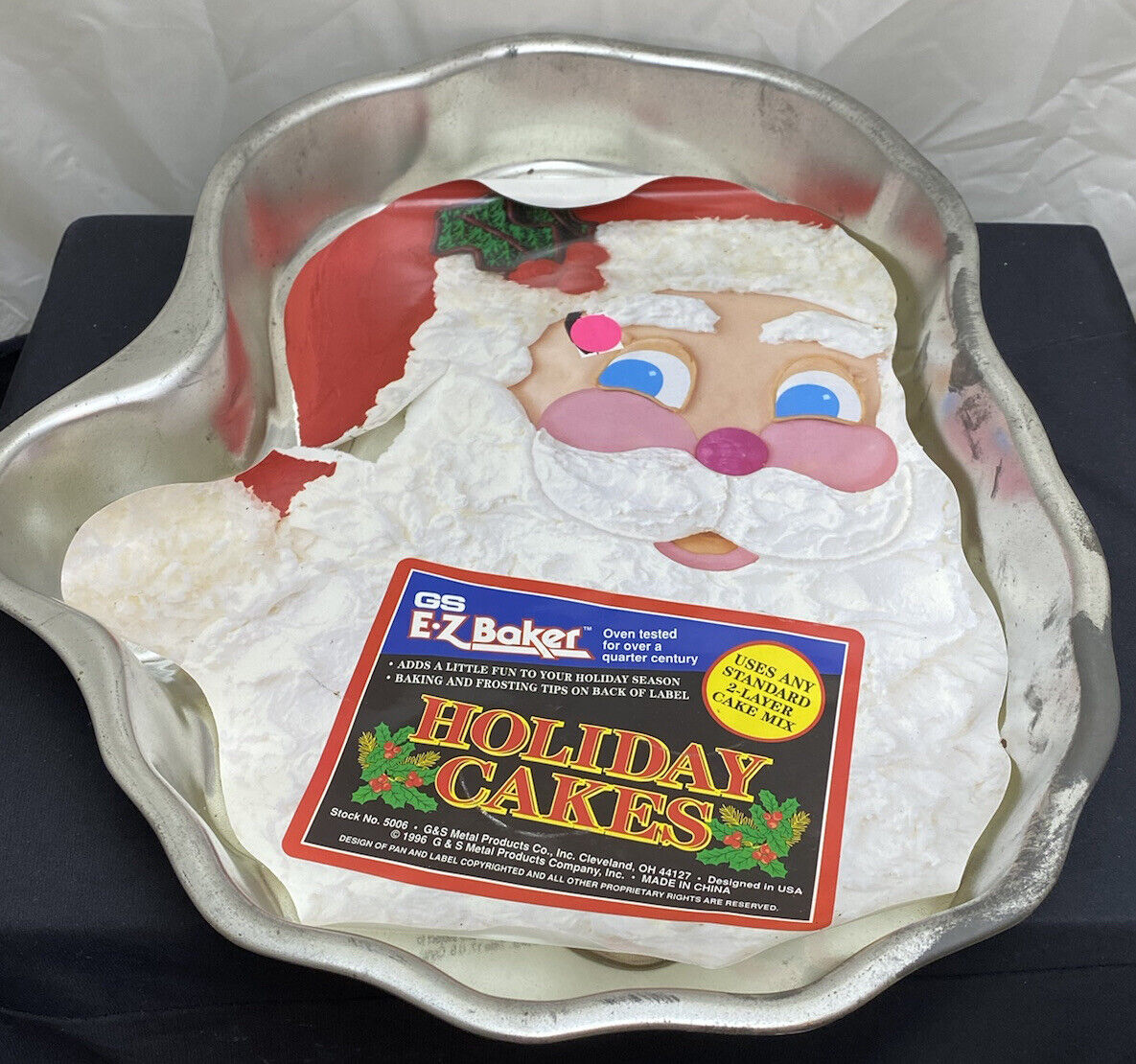 GS E Z Baker Santa Clause Holiday Cake Pan/Mold 1996 Vintage