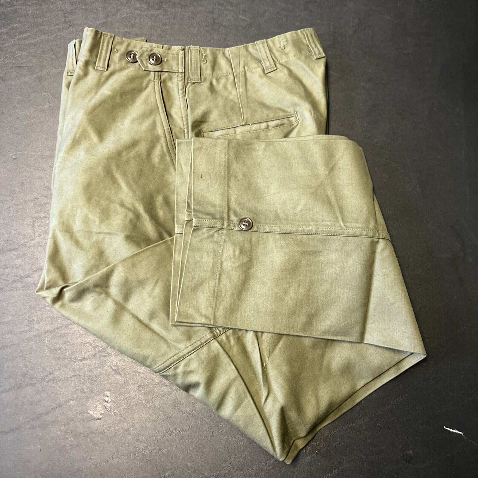 Vintage M43 OD Field Trousers Shell Field Pants Pattern Unissued SZ 32X32  K-21