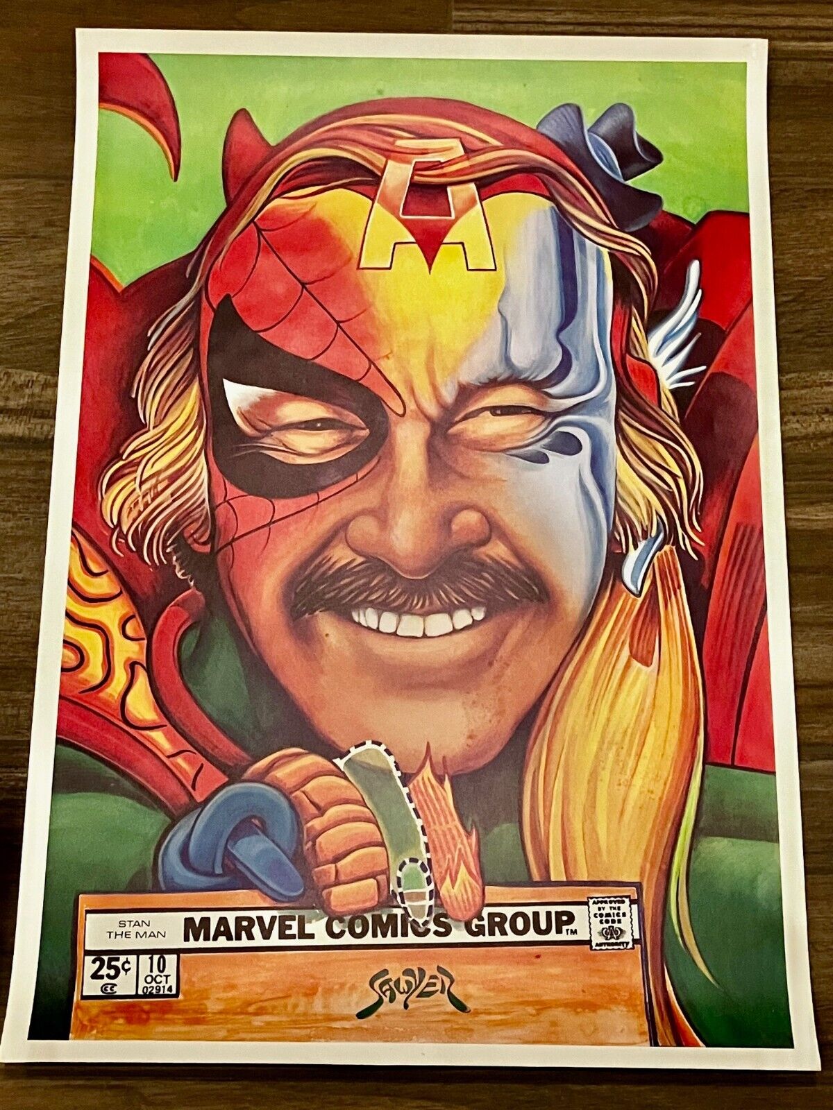 STAN LEE Original 1977 Poster from FOOM 17 by SAWYER