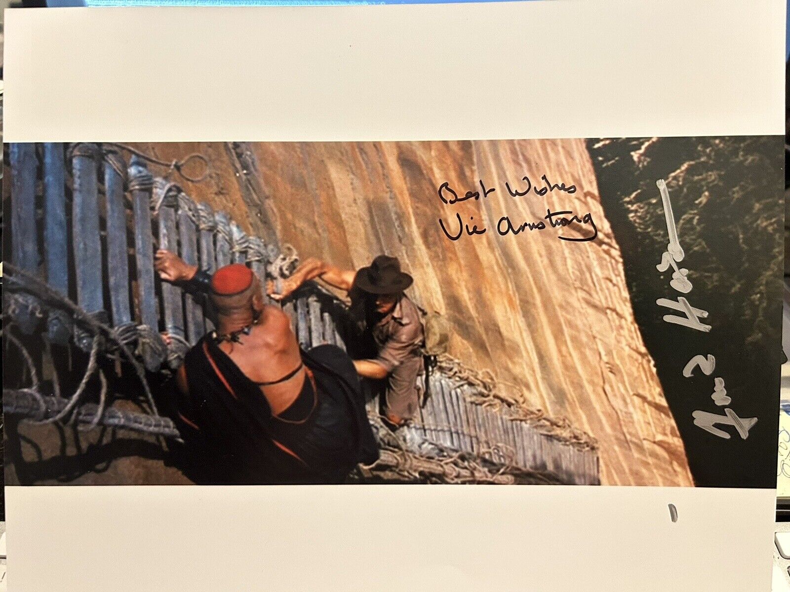 Vic Armstrong & Frank Henson signed autographed photo Indiana Jones Temple Doom