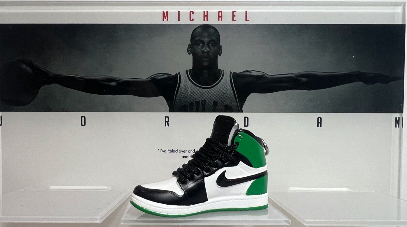 3D RARE Nike Air Jordan 1 Lucky Green Sneaker Keychain