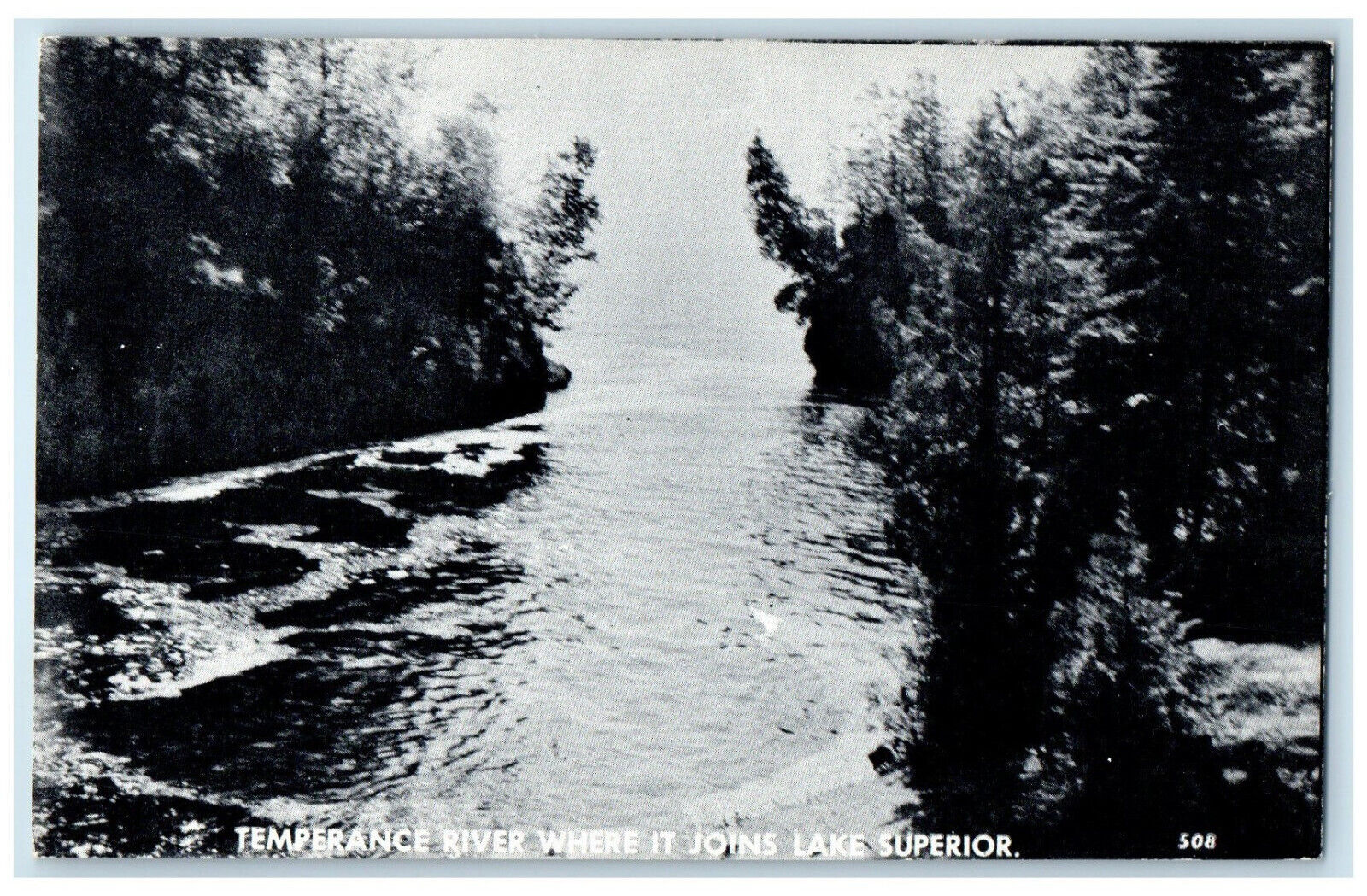 c1950\'s Temperance River Where It Joins Lake Superior Minnesota MN Postcard
