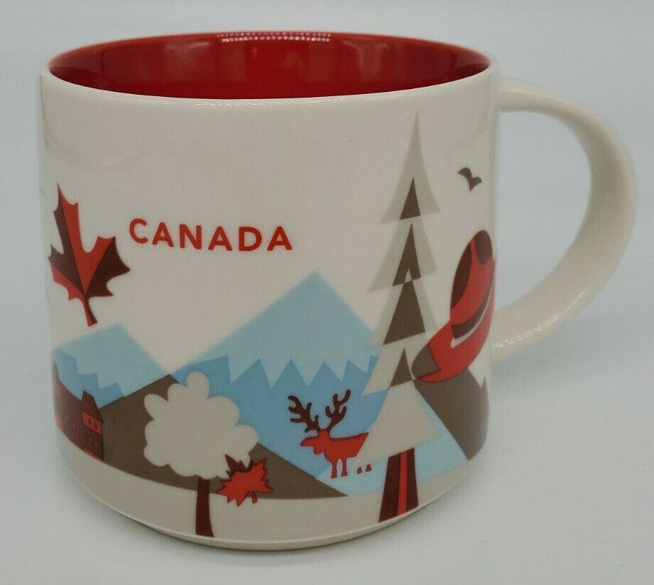 STARBUCKS Mug 2015 Canada 14oz Coffee Cup You Are Here Series Collectable EUC