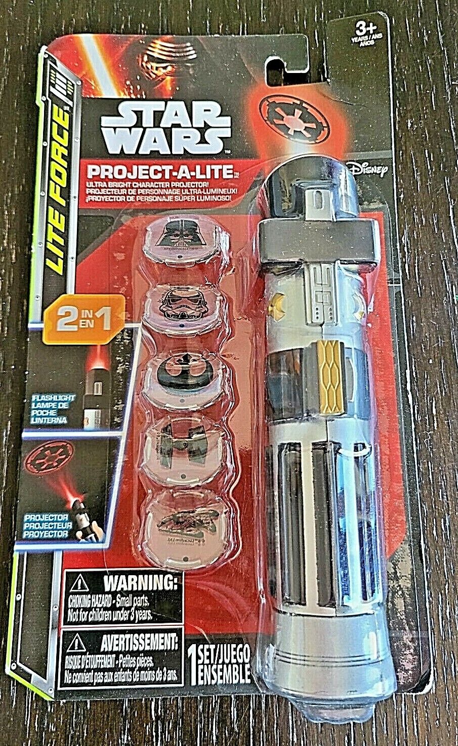 Classic Star Wars Mini Light Saber Project-A-Lite Character Projector Toy NEW