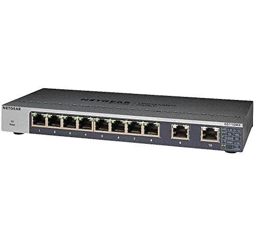 Netgear 8-Port Gigabit Ethernet Smart Managed Plus Switch GS110MX-100JPS