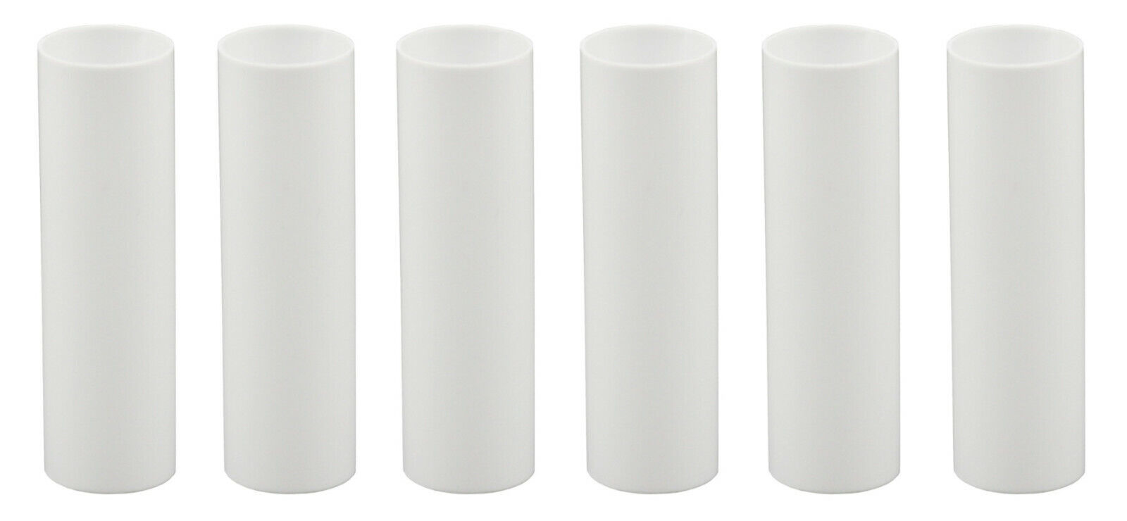 3 Inch White Plastic Candle Cover For Candelabra Base Lamp Sockets, 6 Pieces