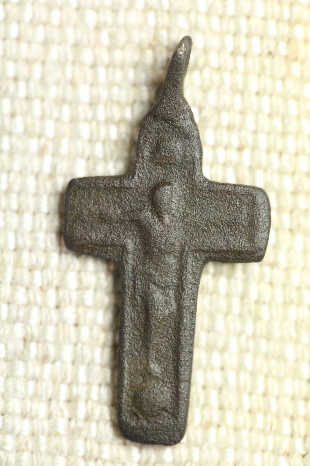 Antique Europe 16-18th century bronze Catholic Icon Pectoral Cross Pendant D1312
